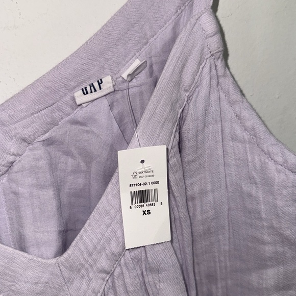 Gap lavender dress purple NeW lined cotton soft adjustable straps pockets - Picture 3 of 5